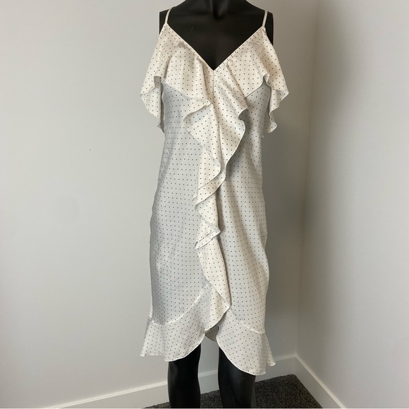 Victoria’s Secret Polka Dot Ruffle Slip Dress & Kimono Set Satin Loungewear Rare - Picture 11 of 14